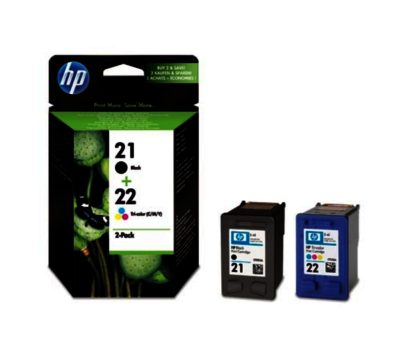HP 21/22 Tri-colour & Black Ink Cartridges - Twin Pack HP 21/22 Tri-colour & Black Ink Cartridges - Twin Pack